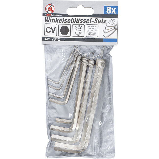 BGS Stiftsleutelset inbus 2 - 10 mm 8 delig