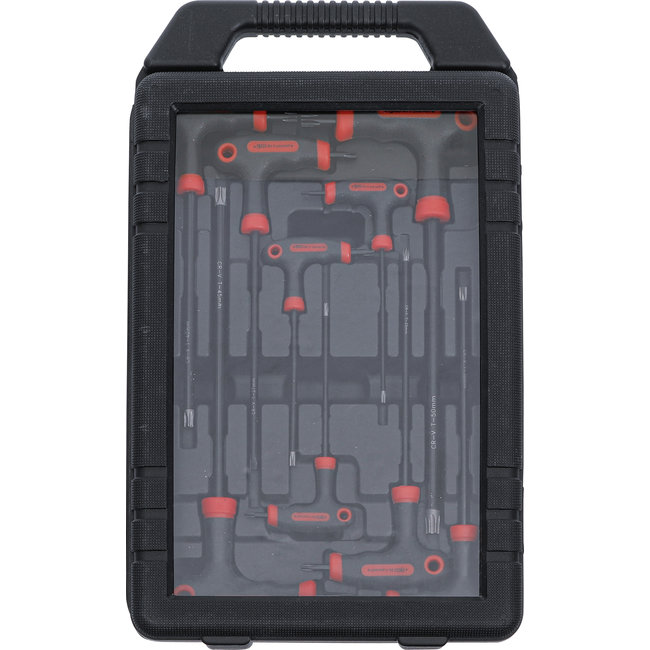 BGS Schroevendraaierset met T-greep Torx met boring T10 - T50 9 delig