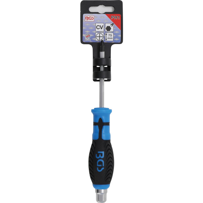 BGS Schroevendraaier met zeskantprofiel kruiskop PH1 x 75 mm