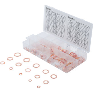 BGS technic Assortiment afdichtringen koper 150 delig