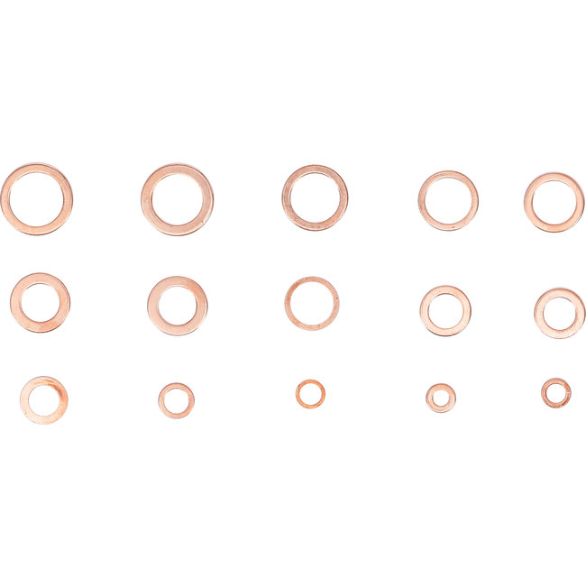 BGS Assortiment afdichtringen koper 150 delig