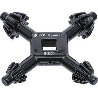 BGS Do it yourself Boorhouder kruissleutel universeel Ø 4 / 5,5 / 6 / 7 mm