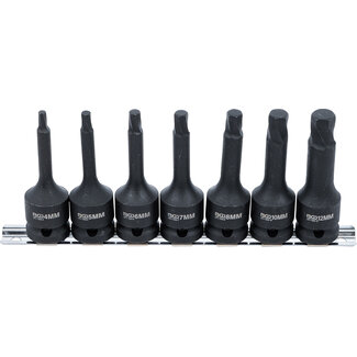 BGS technic Schroevenuitdraaiset 1/2" voor defecte biinnenzeskant 4 - 12 mm 7 delig