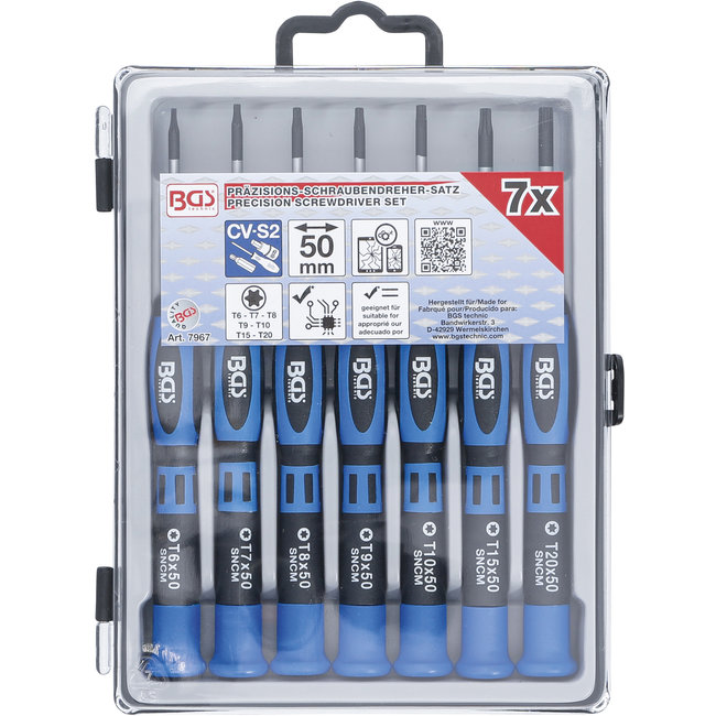 BGS Micro schroevendraaierset Torx 7 delig