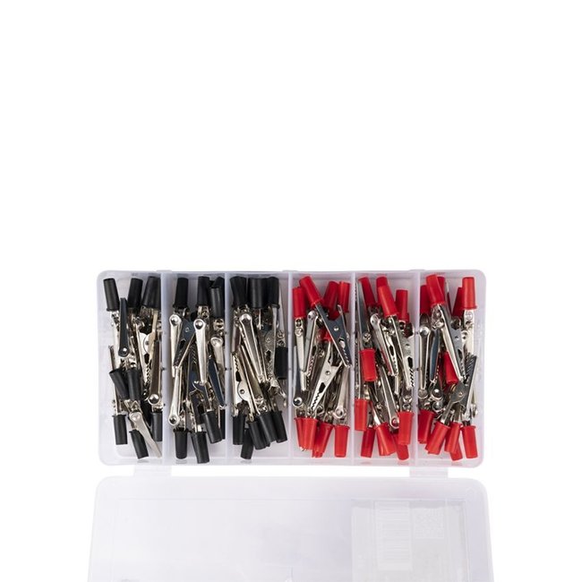 Work-plus Krokodilklemmen assortiment 80 delig