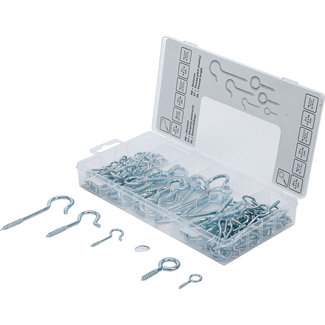 BGS Do it yourself Assortiment schroefhaken/schroefogen 142 delig