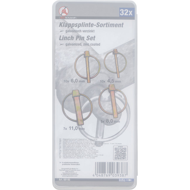 BGS Assortiment ringborgpennen Ø 4,5 - 11 mm 32 delig