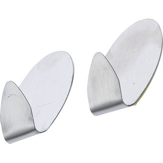 BGS Do it yourself Roestvrij stalen handdoekhaken 35 x 50 mm 1,0 kg 2 delig