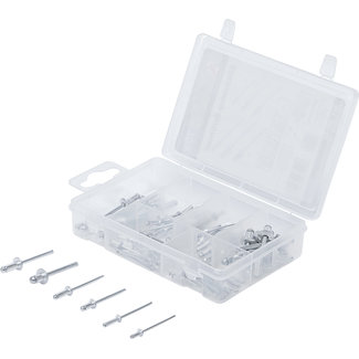 BGS Do it yourself Popnagel assortiment Ø 2,4 - 4,8 mm 70 delig