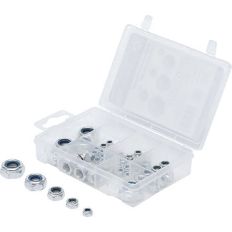 BGS Do it yourself Assortiment moeren zelfborgend metrisch M4 - M12 53 delig