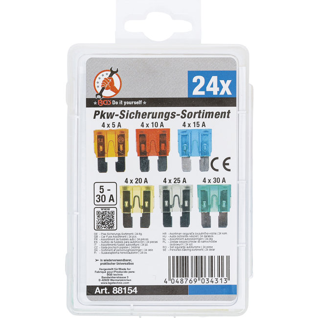 BGS Assortiment autozekeringen 24 delig