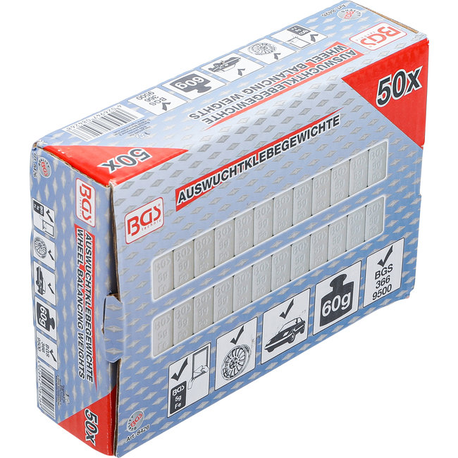 BGS Balanceer plakgewicht 12 x 5 gram 50 delig