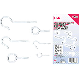 BGS technic Assortiment schroefhaken 151 delig