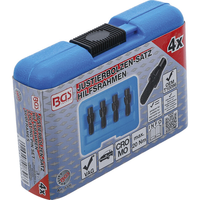 BGS Fixeerboutenset voor VAG subframe (hulpframe) M12 x 1,5 4 delig