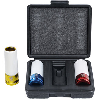 BGS Do it yourself Kracht wielmoer doppenset 1/2" 17 - 19 - 21 mm 3 delig
