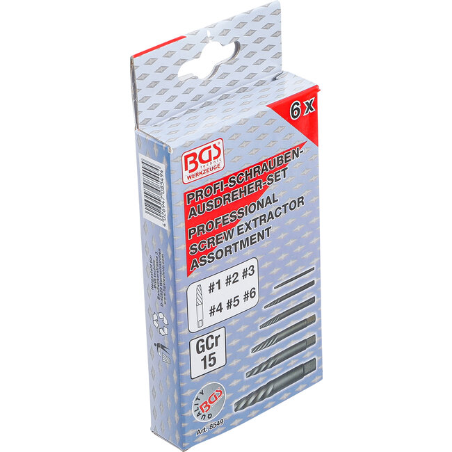 BGS Schroeven uitdraaiset 6 delig
