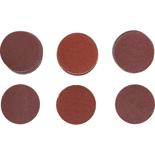 BGS Schuurschijven 50 mm - korrel 60, 80 en 120 - 30 delig