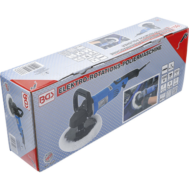 BGS Elektrische polijstmachine max. 3.000 omw/min 1.300W Ø 180 mm