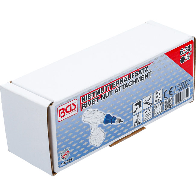 BGS Popmoerhulpstuk M6 / M8 / M10