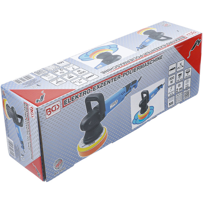 BGS Elektrische excentrische polijstmachine max. 6.000 omw/min 900 Watt