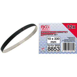 BGS Schuurband 10 mm x 330 mm 12 stuks voor BGS 8853