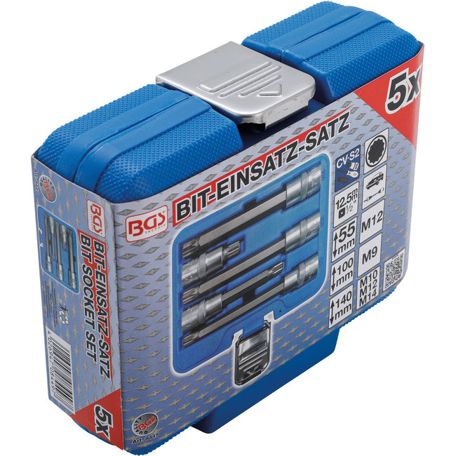 BGS Dopsleutelbitset 1/2" veeltand (voor XZN) 5 delig