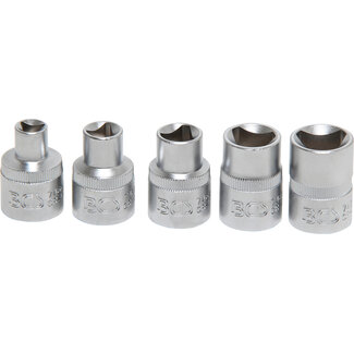 BGS technic Driekant-inzetstukset M5 - M12 (8 - 16,5 mm) 5 delig