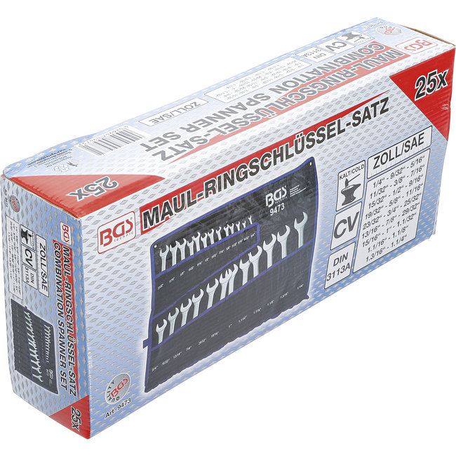 BGS Steekringsleutelset inches 1/4" - 1.1/4" 25 delig