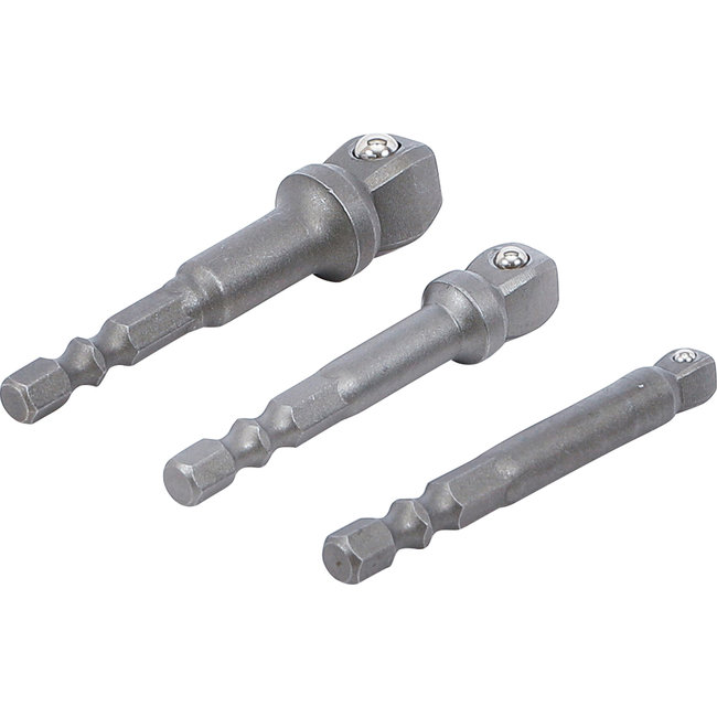 BGS Kantel-dopsleuteladapterset 1/4" aandrijving buitenzeskant 3 delig
