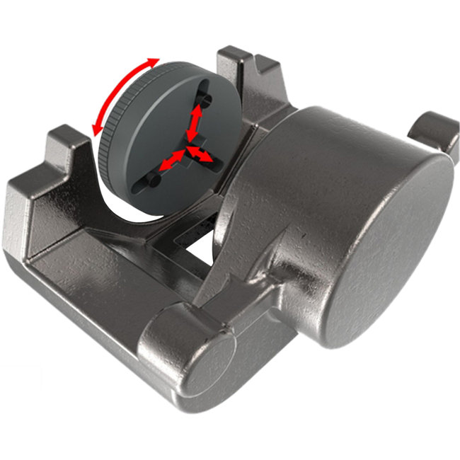 BGS Remzuiger terugstelset universeel links en rechts schroefdraad 6 delig