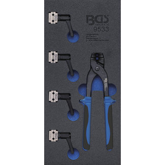 BGS technic Pijpbuigapparaat- en remleidingsklemmen-set 4,75 + 6 mm