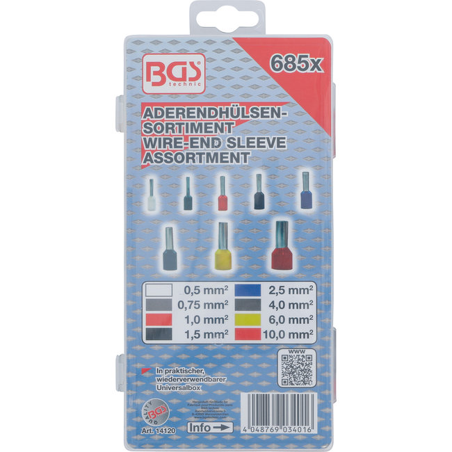 BGS Assortiment adereindhulzen geïsoleerd 685 delig