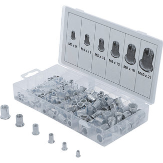 BGS technic Assortiment popmoeren aluminium 150 delig