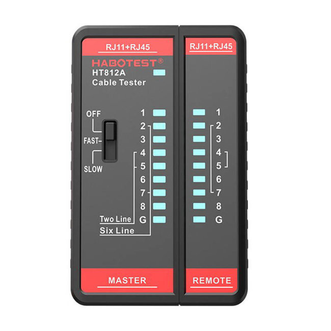 Habotest Netwerkkabeltester RJ45 en RJ11