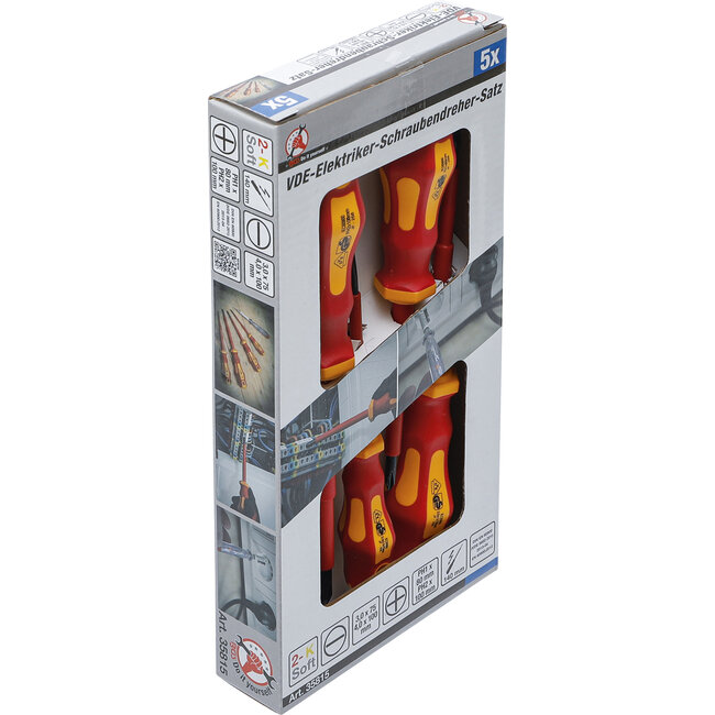 BGS VDE schroevendraaierset sleuf/kruiskop 5 delig