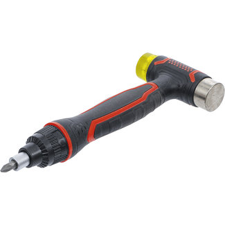 BGS Do it yourself Wisselkophamer met rateldraaigreep voor bits, omschakelbaar 3-in-1