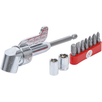 BGS Do it yourself Haakse schroefbit hulpstuk voor boormachines 10 delig