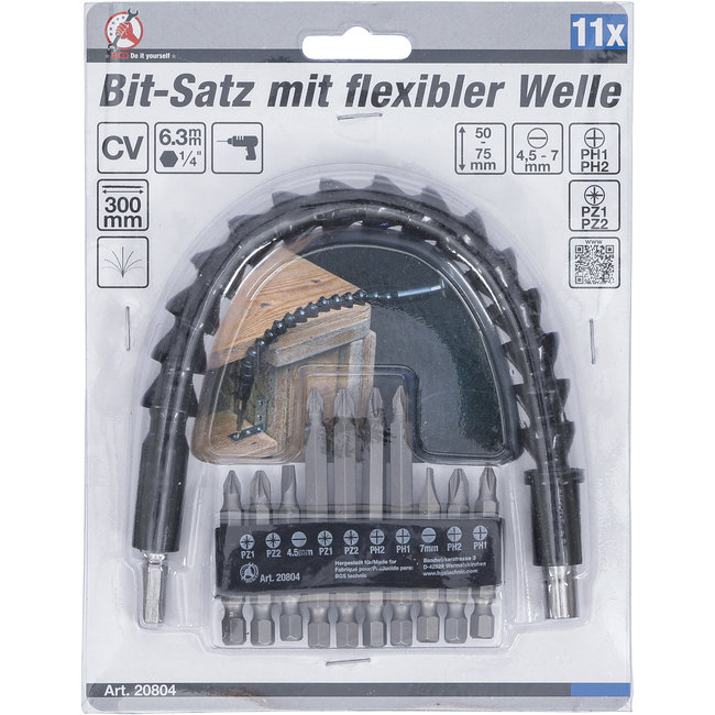 BGS Bitset met flexibele as 11 delig