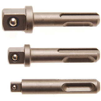 BGS technic Adapterset SDS - buitenvierkant 1/4", 3/8", 1/2" 3 delig