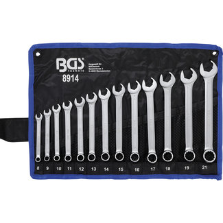 BGS technic Steekringsleutelset bekzijde met ratelfunctie 8 - 21 mm 13 delig