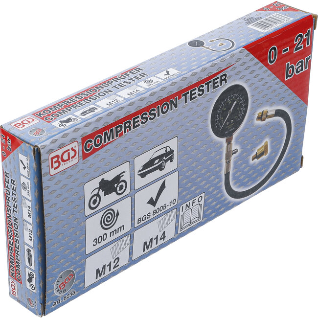 BGS Compressietester M12 + M14