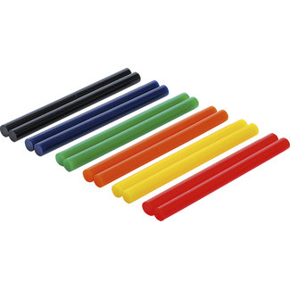 BGS Do it yourself Lijmpatronen gekleurd Ø 11 mm, 150 mm 12 delig