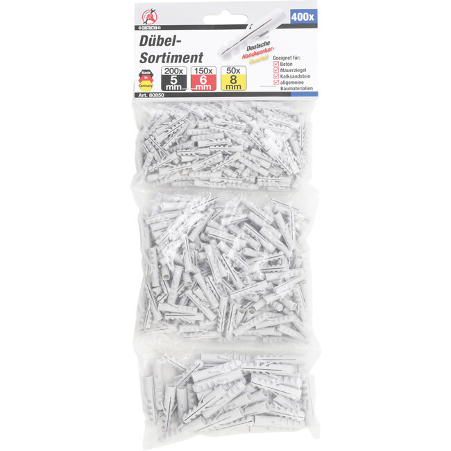 BGS Pluggen assortiment 5/6/8 mm 400 delig