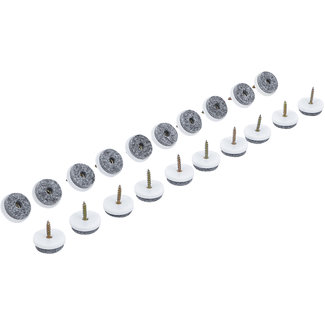 BGS Do it yourself Viltglijderset met schroeven Ø 24 mm 20 delig