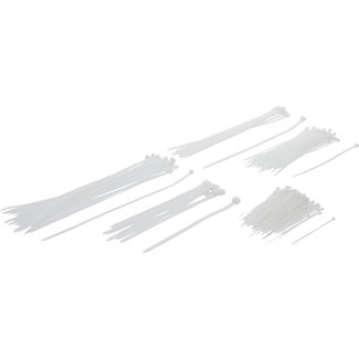 BGS technic Kabelbinderassortiment wit diverse maten 250 delig