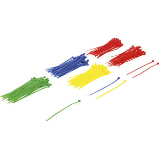BGS Do it yourself Kabelbinder assortiment kleur 2,4 x 100 mm 200 delig