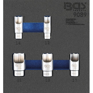 BGS technic Speciale dopsleutels voor haakse koppelingen 5 delig