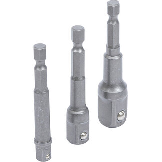 BGS Do it yourself Adapterset voor boormachines - 1/4", 3/8" en 1/2" - 3 delig
