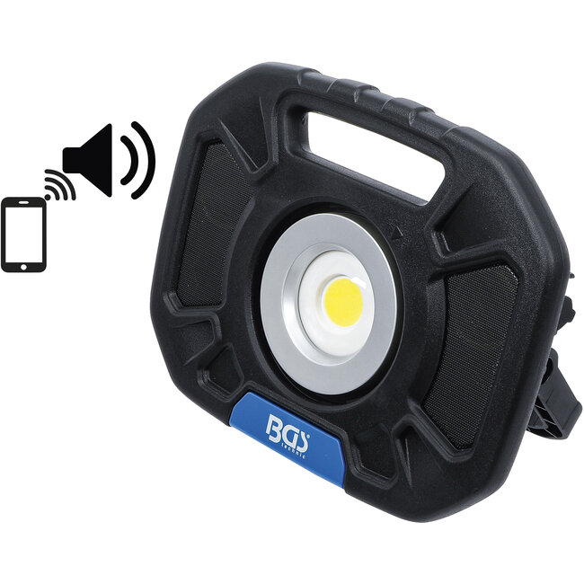 BGS COB-LED-werkspotlamp 40 Watt met geïntegreerde speakers