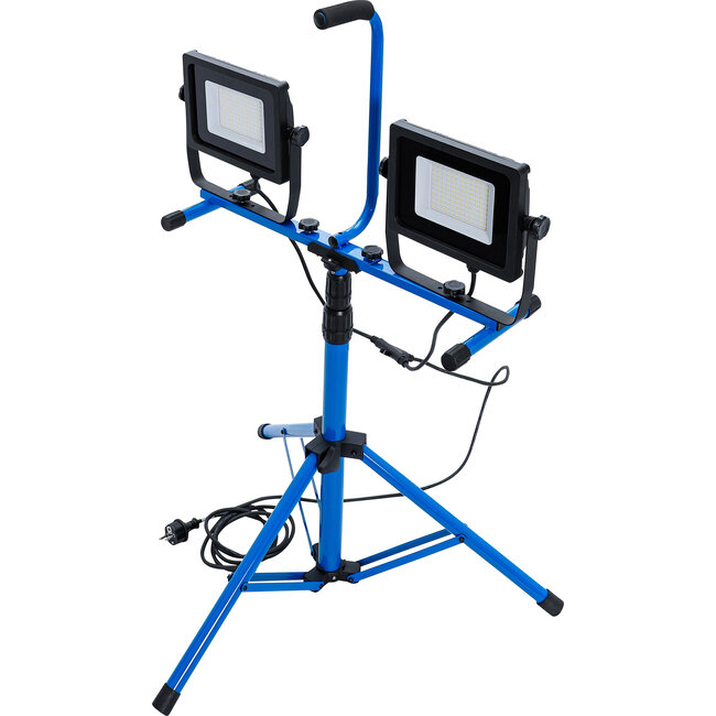 BGS Duo-SMD-LED-werkspotlamp met statief 2 x 70 Watt